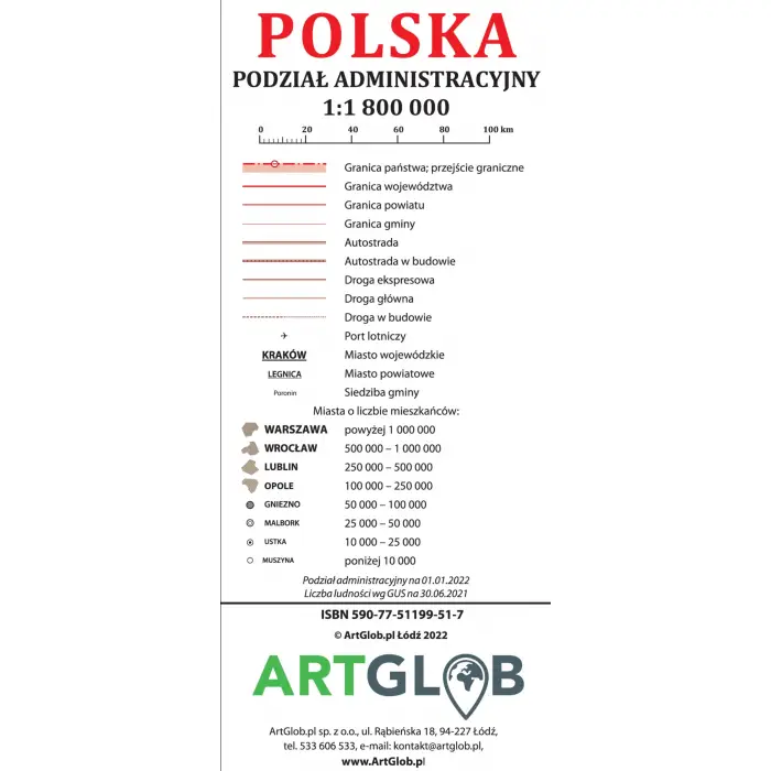 Plan lekcji - mapa administracyjna Polski